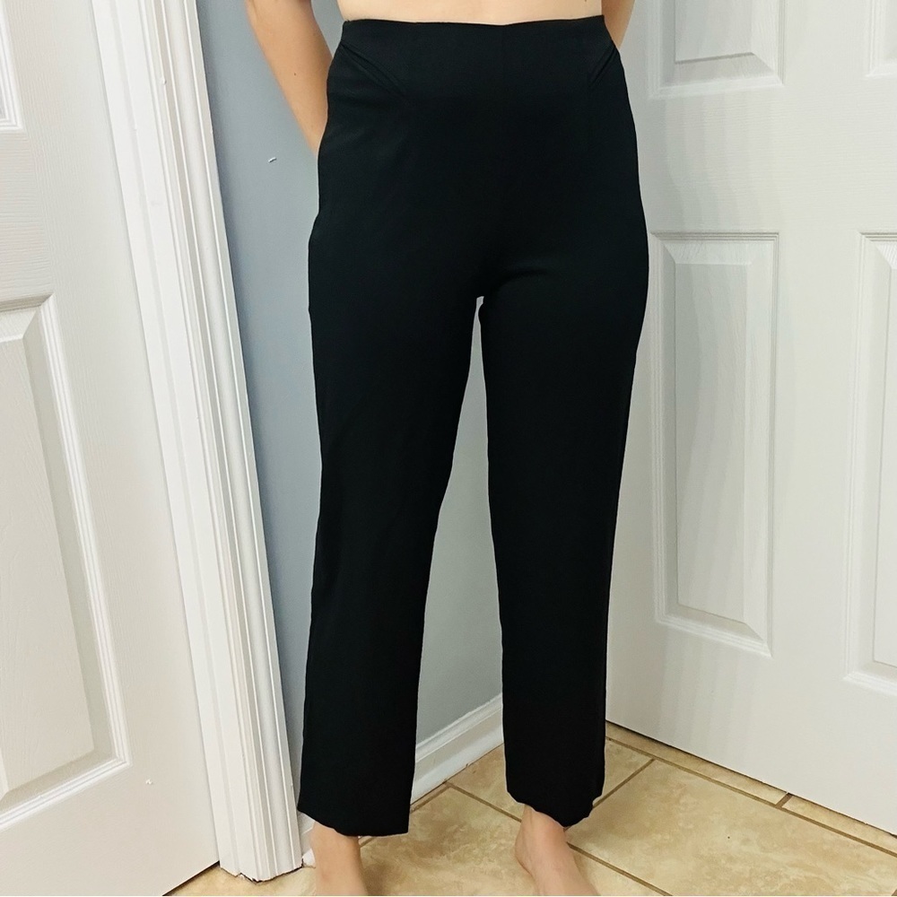 Escada Pants Black Trousers Work Minimalist Straight Leg Academia Extra Small